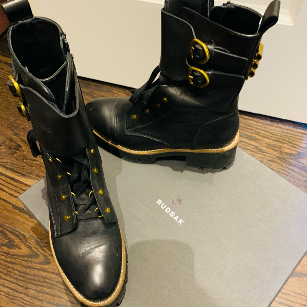 rudsak black leather booties